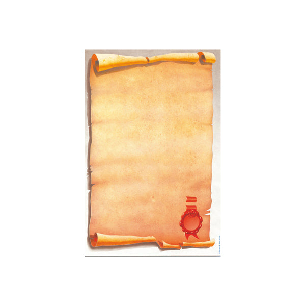 DECADRY - T036634 - Carta con stampa ''pergamena'' - A4 - 80 gr - Decadry - conf. 25 fogli