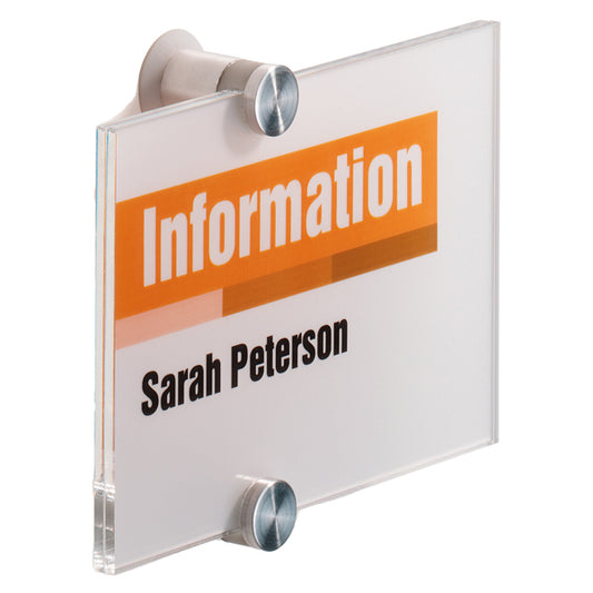 DURABLE - 4821-19 - Targa per porte-pareti Crystal Sign - 14,8 x 10,5 cm - Durable