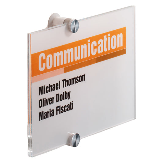 DURABLE - 4823-19 - Targa per porte-pareti Crystal Sign - 21 x 14,8 cm - Durable