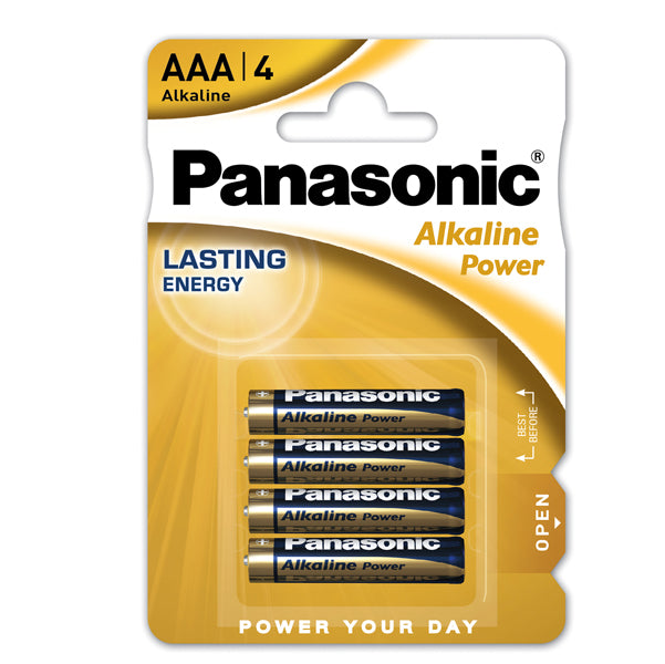 PANASONIC - C500003 - Pile Ministilo AAA - 1,5V - alcalina - Panasonic - blister 4 pezzi