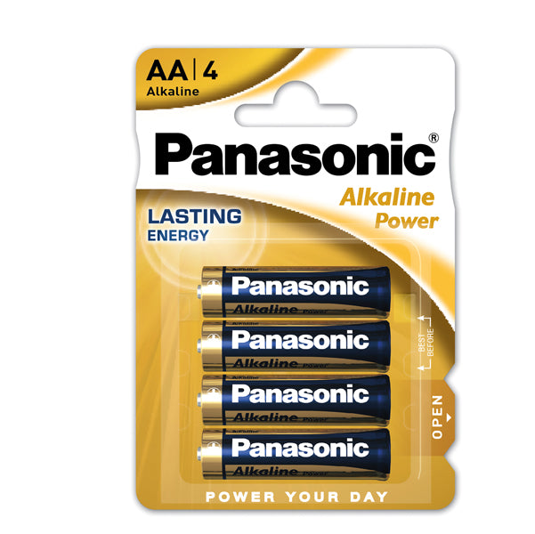 PANASONIC - C500006 - Pile Stilo AA - 1,5V - alcalina - Panasonic - blister 4 pezzi