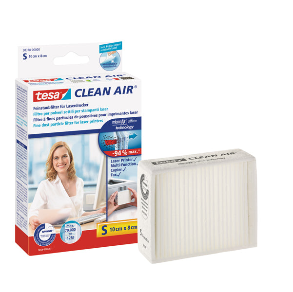 TESA - 50378-00000-02 - Filtro Clean Air per stampanti e fax - 10x8 cm - Tesa