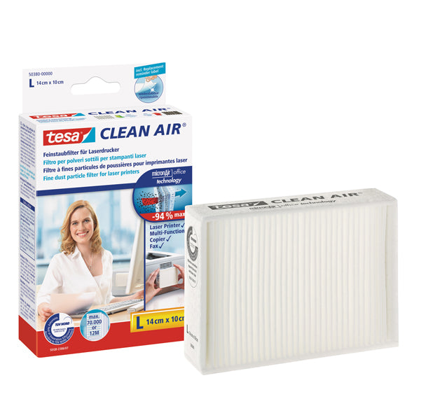 TESA - 50380-00000-02 - Filtro Clean Air per stampanti e fax - 14x10 cm - Tesa