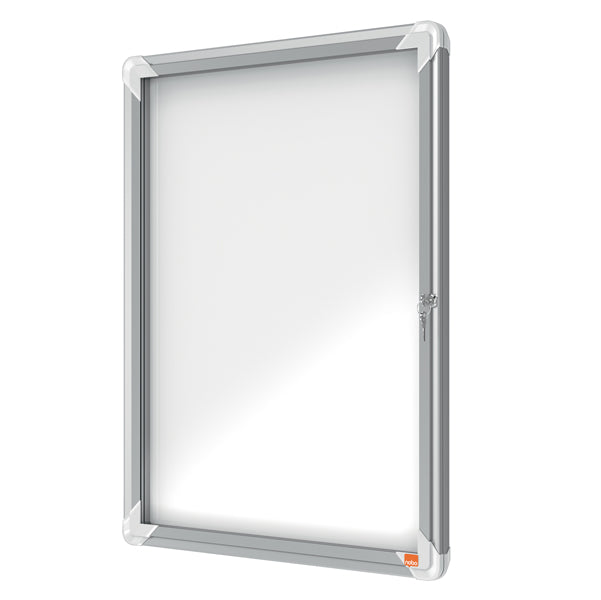 NOBO - 1902577 - Bacheca per esterni - fondo magnetico bianco - 4 fogli A4 - verticale - Nobo