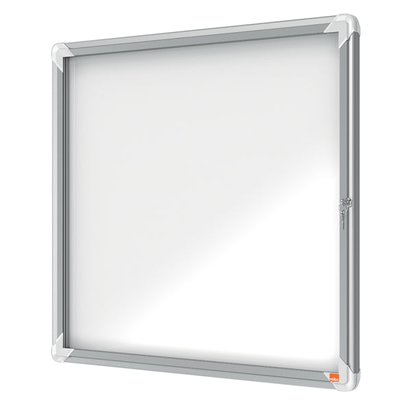 NOBO - 1902578 - Bacheca per esterni - fondo magnetico bianco - 6 fogli A4 - orizzontale - Nobo