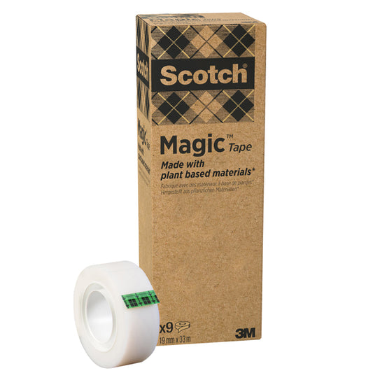 SCOTCH - 91576 - Nastro adesivo Magic 900 - green - 1,9 cm x 33 m - trasparente - Scotch - Value Pack 9 rotoli