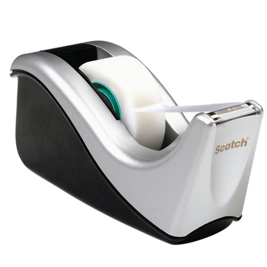 SCOTCH - 86801 - Dispenser C60 per nastri 1,9 cm - 4 rotoli Scotch Magic 810 1,9 cm x 33 m inclusi - nero-argento - Scotch