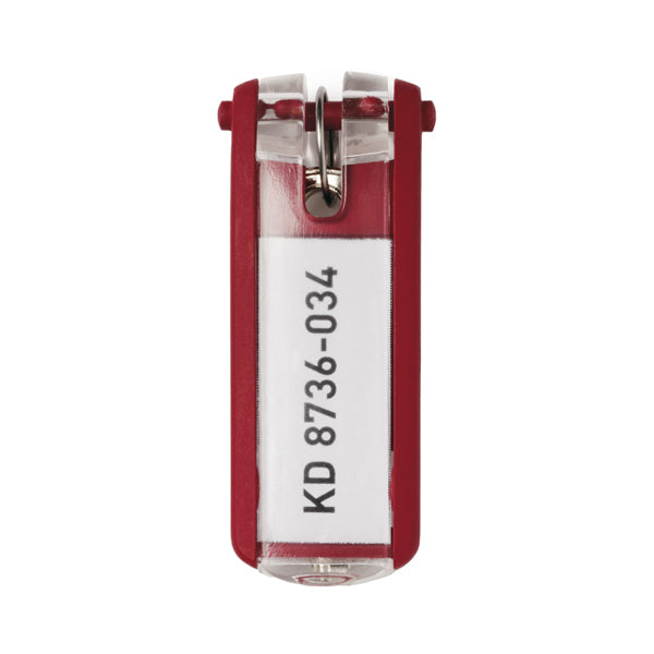 DURABLE - 1957-03 - Portachiavi Key Clip - rosso - Durable - conf. 6 pezzi