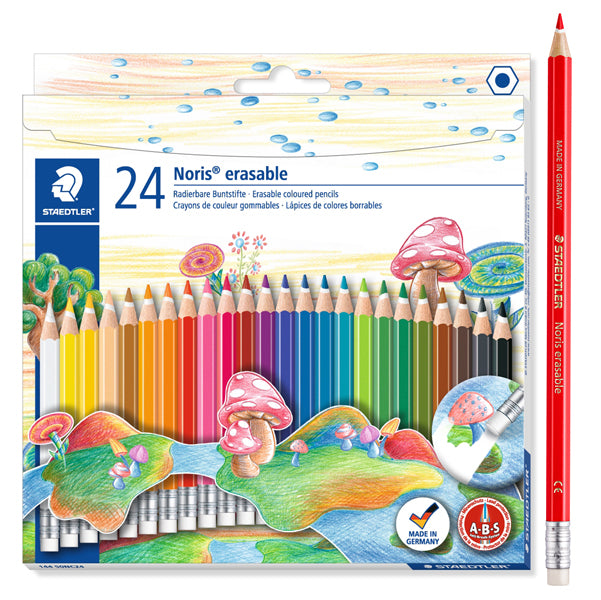 STAEDTLER - 14450NC24 - Pastelli colorati Noris cancellabile 144 50 - Staedtler - astuccio 24 matite