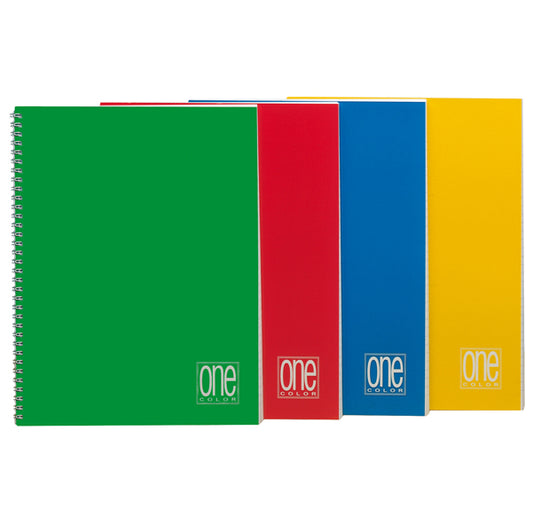 BLASETTI - 1298 - Quaderno One Color - A5 - s-fori - quadretto 4 mm - 60 fogli - 80 gr - spiralato - Blasetti