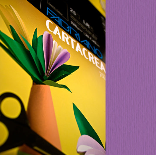 FABRIANO - 46435104 - Cartoncino CartaCrea - 35x50cm - 220gr - viola - Fabriano - blister 10 fogli