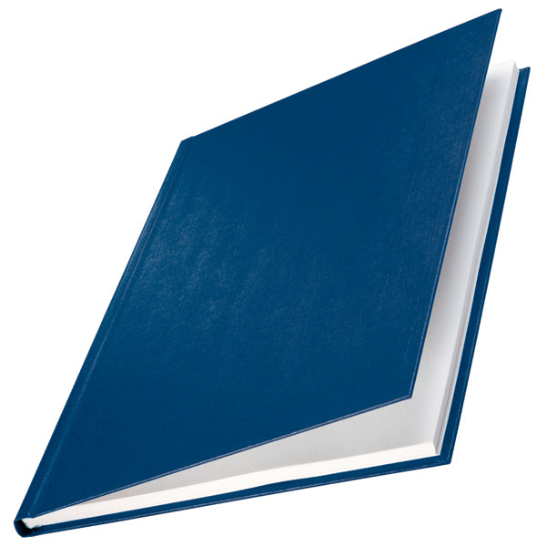 LEITZ - 73900035 - Copertine Impressbind - rigide - 3,5 mm - finitura lino - blu - Leitz - scatola 10 pezzi