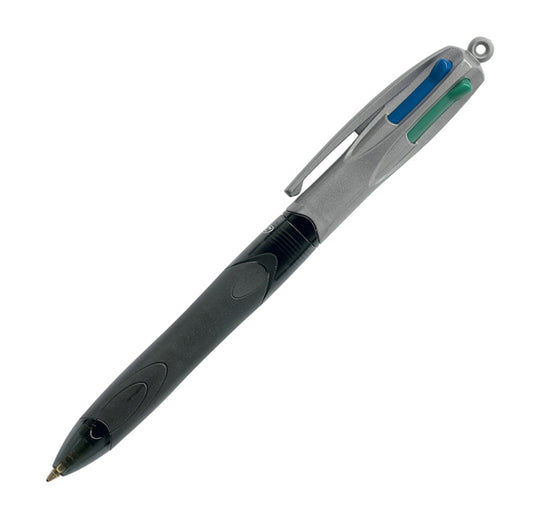 BIC - 8922931 - Penna a sfera a scatto 4 Colors Grip Pro - punta 1,0mm - nero, blu, rosso, verde  - Bic