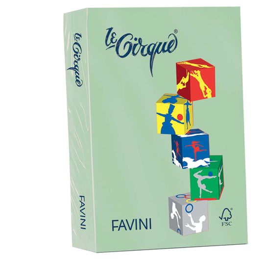 FAVINI - A71P353 - Carta Le Cirque - A3 - 80 gr - verde pastello 107 - Favini - conf. 500 fogli