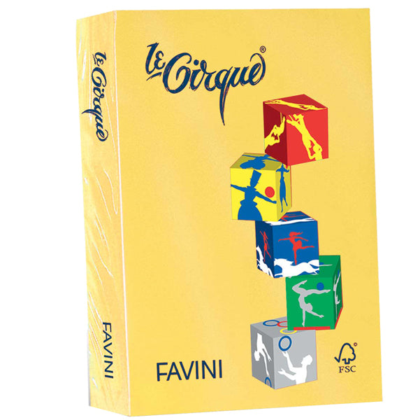 FAVINI - A71B353 - Carta Le Cirque - A3 - 80 gr - giallo sole 202 - Favini - conf. 500 fogli