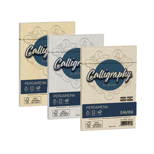 FAVINI - A574207 - Busta Calligraphy Pergamena - 120 x 180 mm - 90 gr - perla 10 - Favini - conf. 25 pezzi