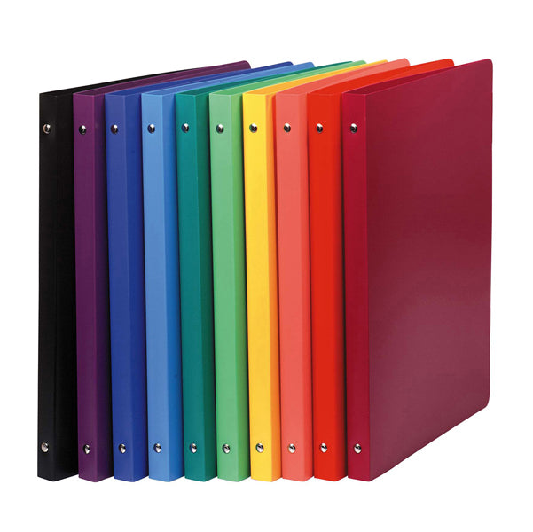 EXACOMPTA - 51199E - Raccoglitore - 4 anelli tondi 15 mm - PPL opaco - dorso 2,5 cm - 22x30 cm - colori assortiti - Exacompta