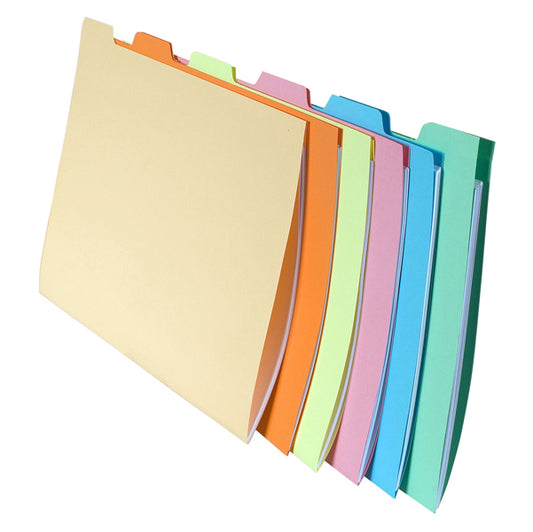 EXACOMPTA - 337000E - Cartelline con tacca per cartelle sospese - cassetto - 240 gr - 24x32 cm - Exacompta - conf. 6 pezzi