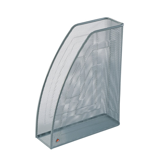 ALBA - MESHMAG-M - Portariviste Mesh - 26 x 8 x 33,5 cm - rete metallica - argento - Alba