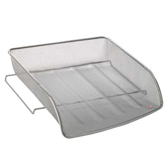 ALBA - MESHFRA-M - Vaschetta portacorrispondenza Mesh - 27 x 6,5 x 34 cm - rete metallica - argento - Alba