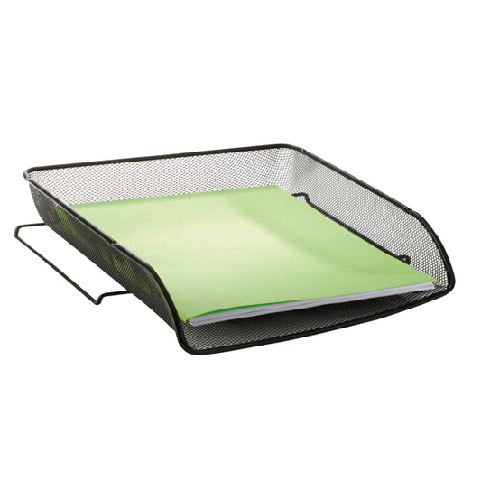 ALBA - MESHFRA-N - Vaschetta portacorrispondenza Mesh - 27 x 6,5 x 34 cm - rete metallica - nero - Alba