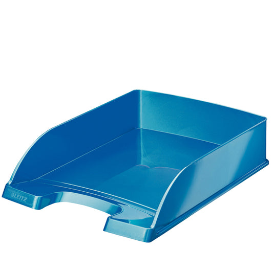 LEITZ - 52263036 - Vaschetta portacorrispondenza WOW - 25,5 x 35,7 x 7 cm - blu metallizzato - Leitz