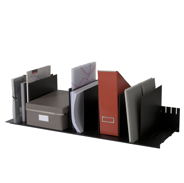 PAPERFLOW - K421201 - Portariviste - 10 separatori mobili - 80,2 x 27,5 x 21 cm - nero - Paperflow