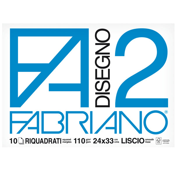 FABRIANO - 04204205 - Album F2 - 24x33cm - 10 fogli - 110gr - liscio squadrato - punto metallo - Fabriano