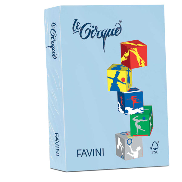 FAVINI - A717353 - Carta Le cirque - A3 - 80 gr - azzurro pastello 106 - Favini - conf. 500 fogli