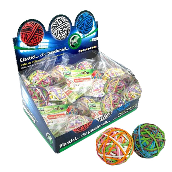LEBEZ - 50921 - Rubberball - diametro 5 cm - colori assortiti - Lebez - display da 15 sfere di elastici