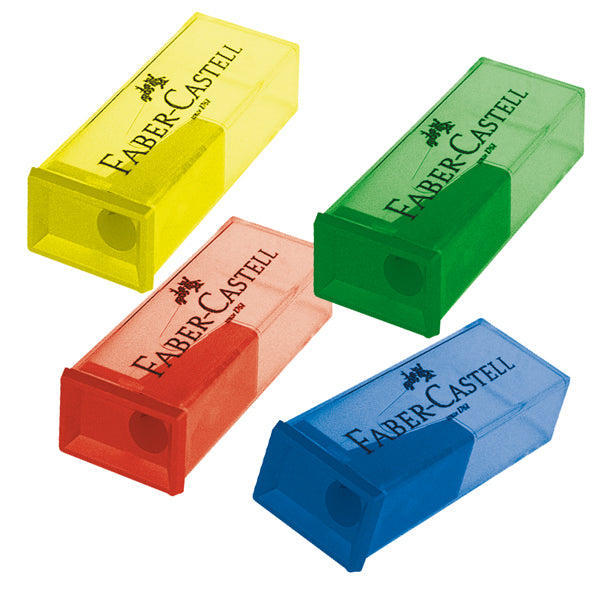 FABER-CASTELL - 581525 - Temperamatite con contenitore - 1 foro - Faber Castell - conf. 25 pezzi