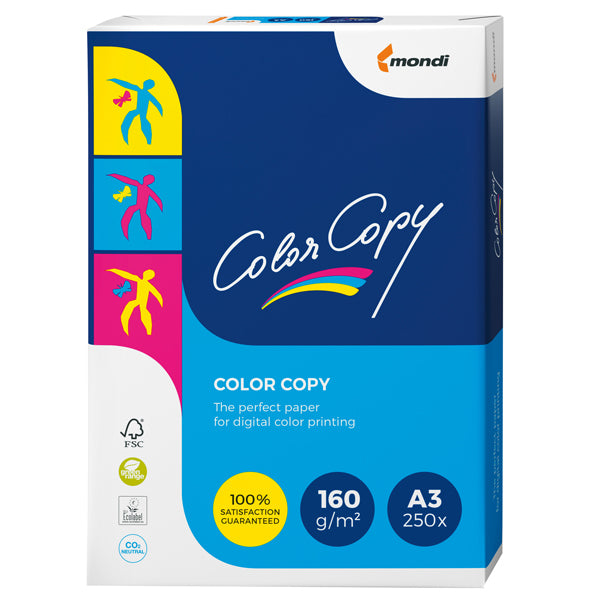MONDI - 6344 - Carta Color Copy - 320 x 450 mm - 160 gr - bianco - Sra3 - Mondi - conf. 250 fogli
