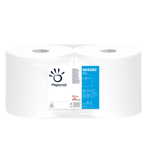 PAPERNET - 404260 - Bobina asciugatutto Special - 2 veli - microgoffrata - 18 gr - diametro 25 cm - 25,7 cm x 191 mt - bianco - Papernet