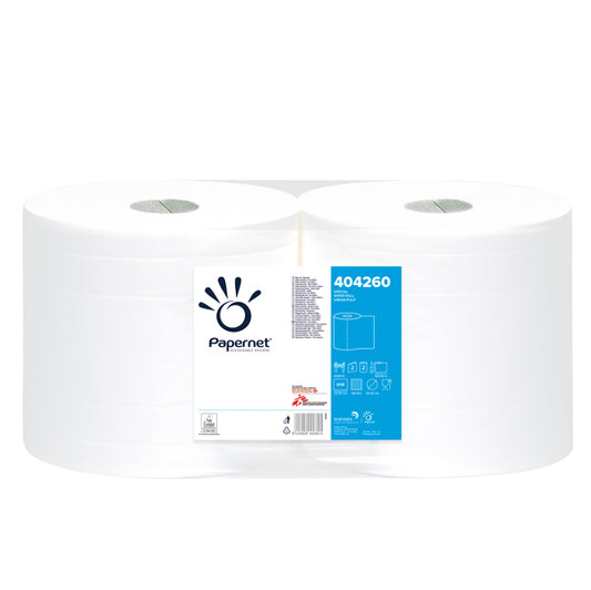 PAPERNET - 404260 - Bobina asciugatutto Special - 2 veli - microgoffrata - 18 gr - diametro 25 cm - 25,7 cm x 191 mt - bianco - Papernet