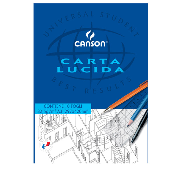 CANSON - C200005827 - Blocco carta lucida - 297x420mm - 10 fogli - 80gr - uso manuale - Canson