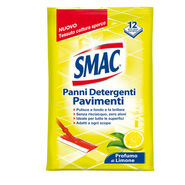 SMAC - M74815 - Panni Smac System pavimenti e multiuso - limone - Smac - conf. 12 pezzi