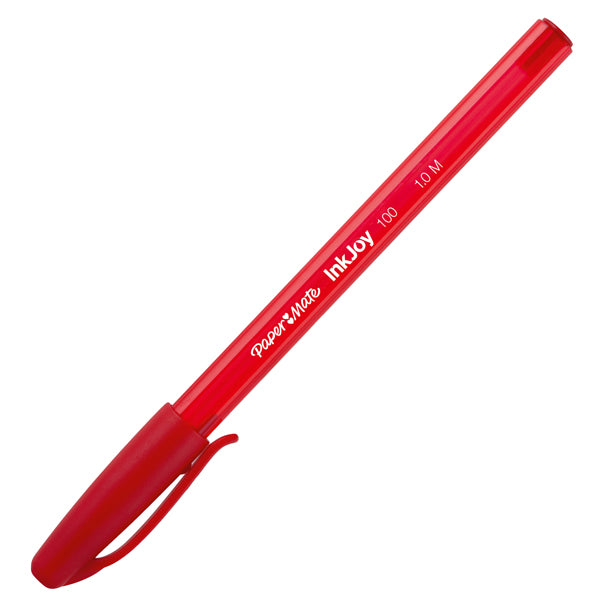 PAPERMATE - S0957140 - Penna a sfera con cappuccio Inkjoy 100  - punta 1,0mm - rosso - Papermate