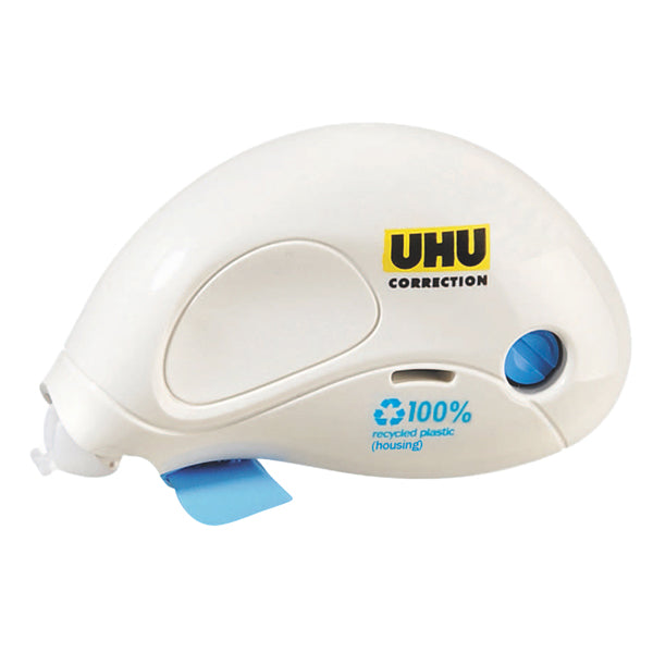UHU - 63521 - Correttore a nastro Compact Correction - 5mm x 10mt - 80 plastica riciclata - Uhu