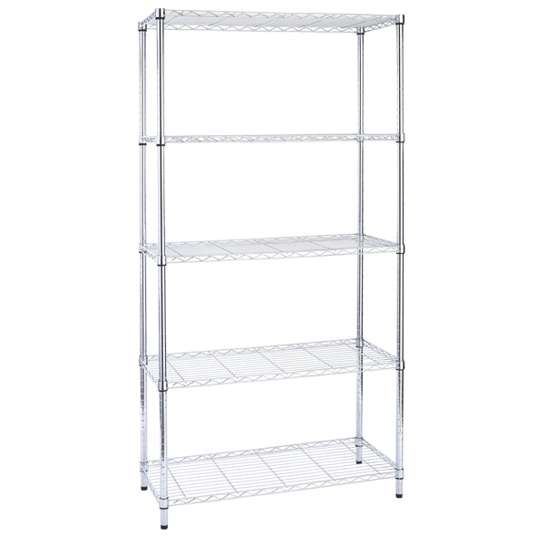 SERENA GROUP - AC1436-5 - Libreria Archimede Light - 5 ripiani - acciaio cromato - 36x90x177 cm - Serena Group