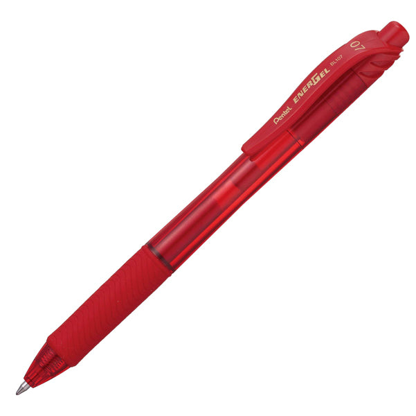PENTEL - BL107-BX - Roller a scatto Energel X BL107 - punta 0,7mm - rosso  - Pentel
