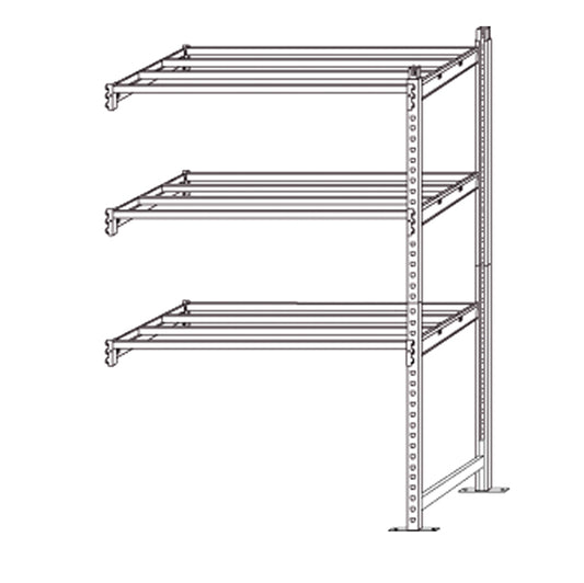 PAPERFLOW - K605131 - Kit aggiunta scaffale - 5 ripiani - 100 x 35 x 200 cm - acciaio cromato - Paperflow
