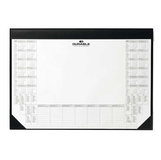 DURABLE - 7291-01 - Sottomano - con blocco appunti da 25 fogli - 59 x 42 cm - nero - Durable