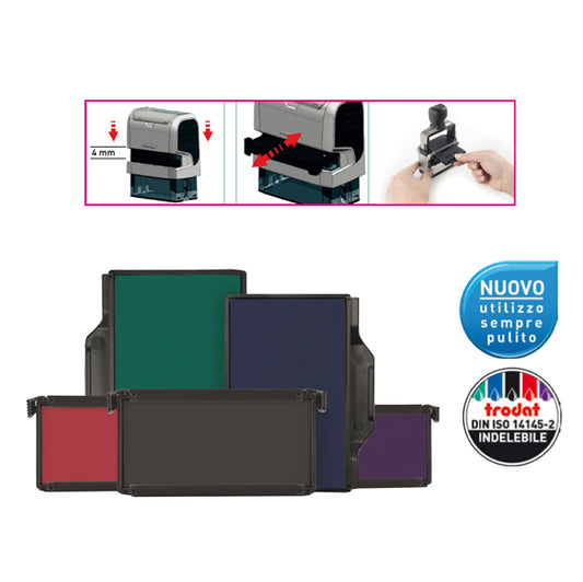 TRODAT - 34748. - Tampone di ricambio 6-9413 - nero - Trodat - conf. 2 pezzi