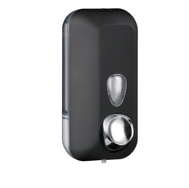 MAR PLAST - A71401NE - Dispenser Soft Touch per sapone liquido - 10,2x9x21,6 cm - capacitA' 0,55 L - nero - Mar Plast