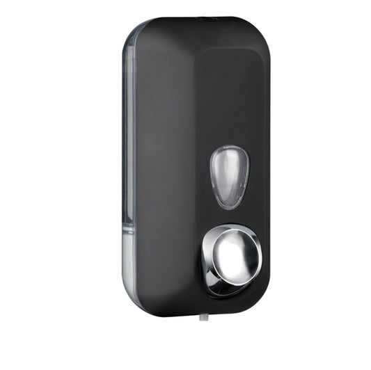 MAR PLAST - A71401NE - Dispenser Soft Touch per sapone liquido - 10,2x9x21,6 cm - capacitA' 0,55 L - nero - Mar Plast