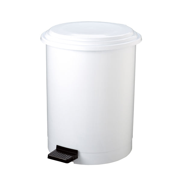 MEDIALINTERNATIONAL - 906140 - Pattumiera a pedale Ruf - diametro 44,5 cm - altezza 54 cm - 40 L - bianco - Medial International