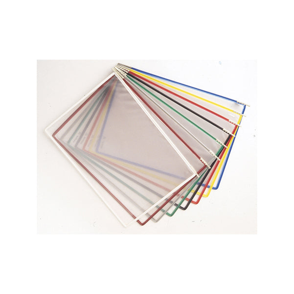 TARIFOLD - B114009 - Tasche di ricambio - per leggio T Technic - A4 - colori assortiti - Tarifold - set 10 pezzi