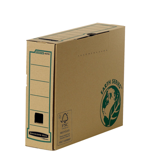 BANKERS BOX - 4470101 - Scatola archivio Bankers Box Earth Series - A4 - 25 x 31,5 cm - dorso 8 cm - Fellowes - 68044 -  Conf. da 1 Pz.