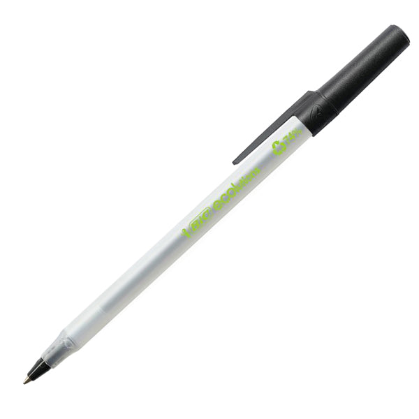 BIC - 893239 - Penna a sfera a scatto con cappuccio ECOlutions - punta 1,0mm - nero  - Bic  - conf. 60 pezzi