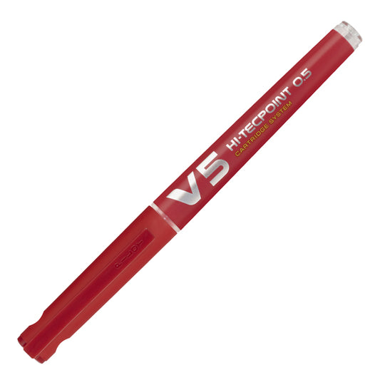 PILOT - 040327 - Roller Hi-Tecpoint V5 ricaricabile Begreen con cappuccio - punta 0,50mm - rosso - Pilot